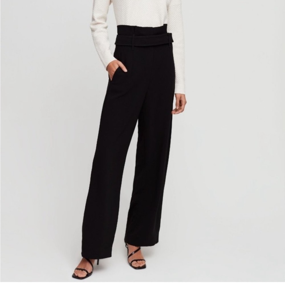 Babaton Black High-Waisted Trousers